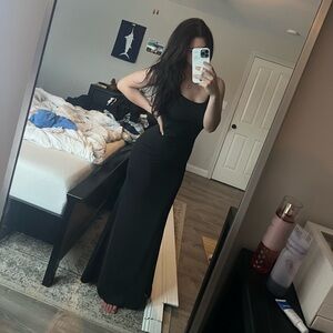 Black long maxi dress